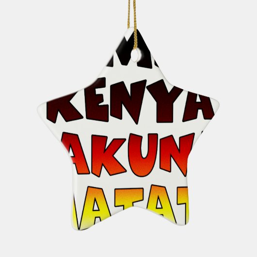 Mooie Jambo Kenia Hakuna Matata Mooie kunst Keramisch Ornament (Rechts)