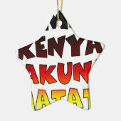 Mooie Jambo Kenia Hakuna Matata Mooie kunst Keramisch Ornament (Links)