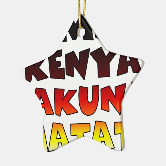 Mooie Jambo Kenia Hakuna Matata Mooie kunst Keramisch Ornament (Links)