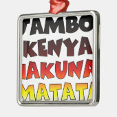 Mooie Jambo Kenia Hakuna Matata Mooie kunst Metalen Ornament (Links)