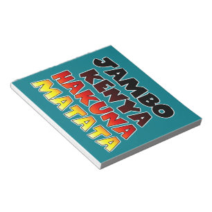 Mooie Jambo Kenia Hakuna Matata Mooie kunst Notitieblok