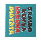 Mooie Jambo Kenia Hakuna Matata Mooie kunst Notitieblok (Voorkant)