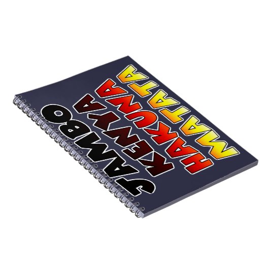 Mooie Jambo Kenia Hakuna Matata Mooie kunst Notitieboek (Rechterzijde)