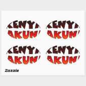 Mooie Jambo Kenia Hakuna Matata Mooie kunst Ovale Sticker (Vel)