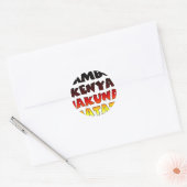 Mooie Jambo Kenia Hakuna Matata Mooie kunst Ronde Sticker (Envelop)