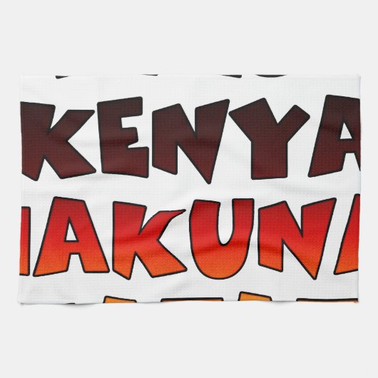 Mooie Jambo Kenia Hakuna Matata Mooie kunst Theedoek (Horizontaal)