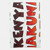 Mooie Jambo Kenia Hakuna Matata Mooie kunst Theedoek (Verticaal)