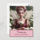 Mooie januari Fairy in Anjers Briefkaart (Voorkant / Achterkant)