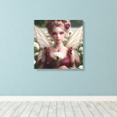 Mooie januari Fairy in Anjers Canvas Afdruk (Insitu (Houten vloer))