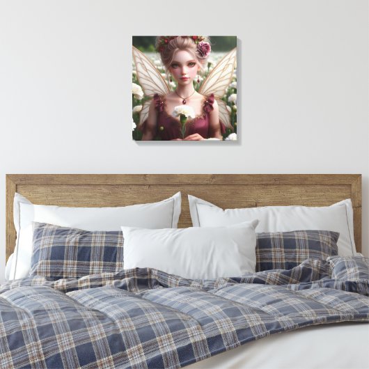 Mooie januari Fairy in Anjers Canvas Afdruk (Insitu (Slaapkamer))