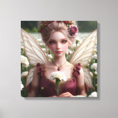 Mooie januari Fairy in Anjers Canvas Afdruk (Voorkant)