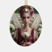 Mooie januari Fairy in Anjers Keramisch Ornament (Rechts)