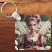 Mooie januari Fairy in Anjers Sleutelhanger (Voorkant)