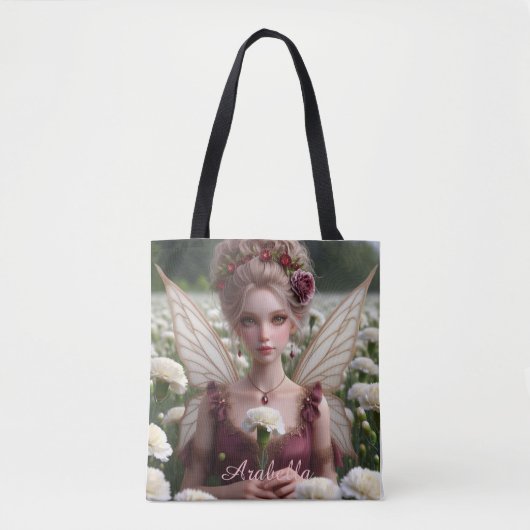 Mooie januari Fairy in Anjers Tote Bag (Voorkant)
