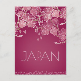 Mooie Japan Sakura Bloem Hand geïllustreerd Briefkaart