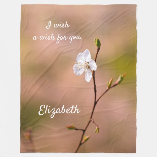 Mooie Japanse abrikozenbloem Fleece Deken (Voorkant)