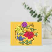 Mooie Japanse bloem kunst Briefkaart (Staand voorkant)