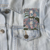 Mooie Japanse Bloemen Button (Insitu)