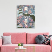 Mooie Japanse Bloemen Canvas Afdruk (Insitu (Woonkamer))