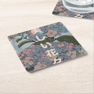 Mooie Japanse Bloemen Kartonnen Onderzetters