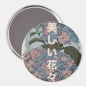 Mooie Japanse Bloemen Magneet (Voorkant / Achterkant)