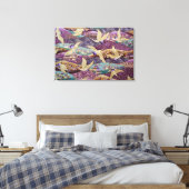 Mooie Japanse kranen Canvas Afdruk (Insitu (Slaapkamer))