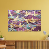 Mooie Japanse kranen Canvas Afdruk (Insitu (Woonkamer))