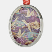 Mooie Japanse kranen Metalen Ornament (Links)