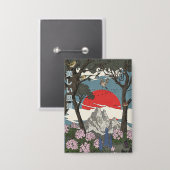 Mooie Japanse Landschap Button (Voorkant / Achterkant)