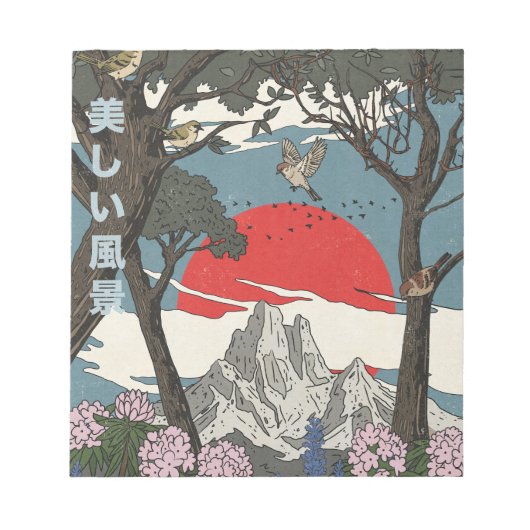 Mooie Japanse Landschap Notitieblok (Voorkant)