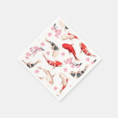 Mooie Japanse Rode Koi-vis Servet (Hoek)