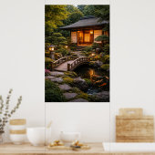 Mooie Japanse Thuis & Tuin Poster (Keuken)