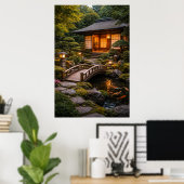 Mooie Japanse Thuis & Tuin Poster (Thuiskantoor)