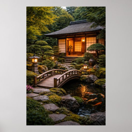 Mooie Japanse Thuis & Tuin Poster (Voorkant)