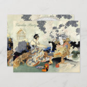 Mooie  Japanse Vogelpartij Kaart (Voorkant / Achterkant)