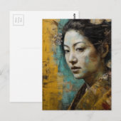 Mooie Japanse Vrouw Briefkaart (Voorkant / Achterkant)