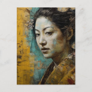 Mooie Japanse Vrouw Briefkaart