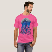 Mooie Jelly-Fish-Moon Grappig T-shirt (Voorkant volledig)