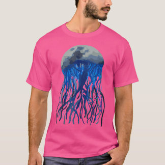Mooie Jelly-Fish-Moon Grappig T-shirt