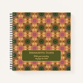 Mooie Jewel Toned Custom Name Gezegde Star Notitieboek