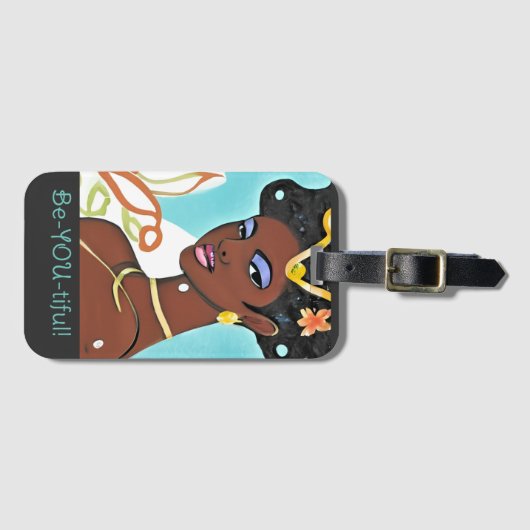 Mooie jij Bagage Label (Aqua Lettertype) (Voorkant (horizontaal))