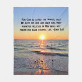 MOOIE JOHANNES 3:16 FLEECE DEKEN (Voorkant)