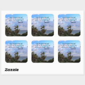 MOOIE JOHN 11:25 FOTOONTWERP VIERKANTE STICKER (Vel)