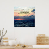 MOOIE JOHN 8:12 ZONSOPGANG FOTO POSTER (Keuken)