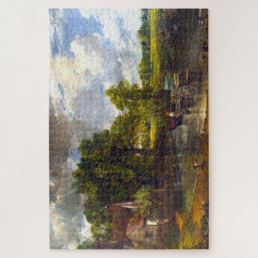 Mooie John Constable, "The Hay Wain", 1821, Legpuzzel (Verticaal)