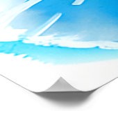 Mooie Jonge Ballerina in Blauw Poster (Hoek)