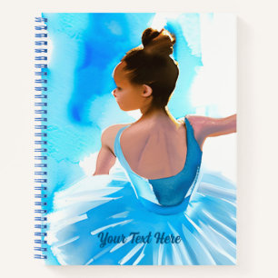 Mooie jonge ballerina in Blue Journal Notitieboek