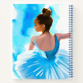 Mooie jonge ballerina in Blue Journal Notitieboek (Achterkant)