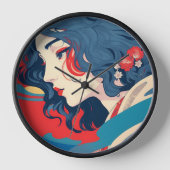 Mooie jonge dame portret kunst klok (Voorkant)