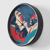 Mooie jonge dame portret kunst klok (Hoek)